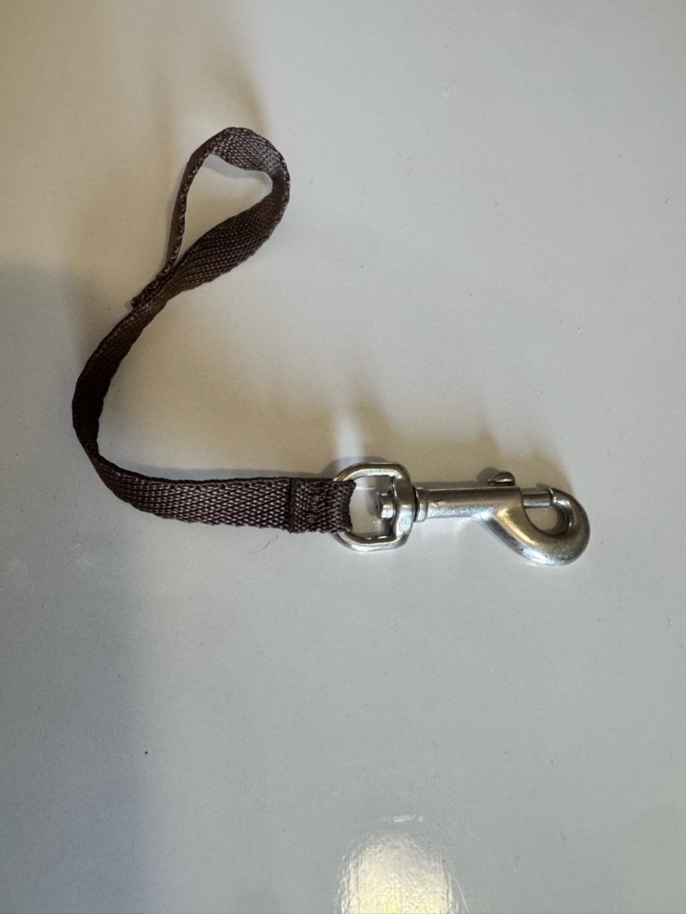 Brown Pet Safety Clip - with Silver Bolt Snap